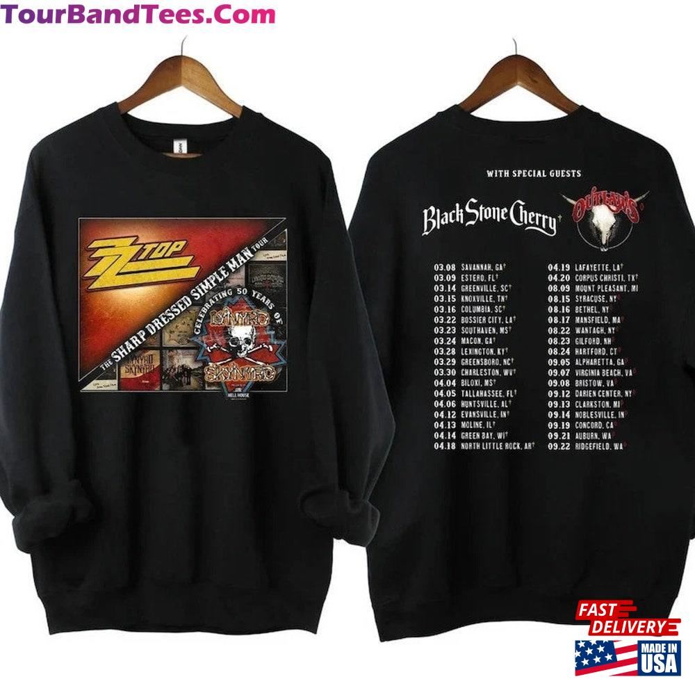 Lynyrd Skynyrd Zz Top Tour Shirt Sharp Dressed Simple Man Us T-Shirt Unisex 29Uf115729 – Utopia Fashion