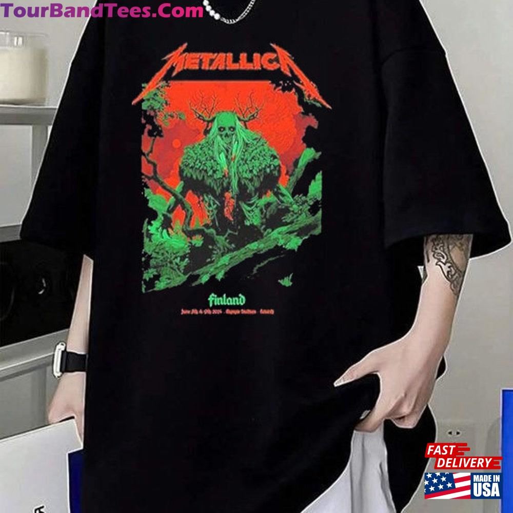 Metallica Finlandia M72 World Tour Poster At Olympic Stadium In Helsinki On June 7Th And 9Th T-Shirt Unisex Classic 29Uf102655 – Utopia Fashion