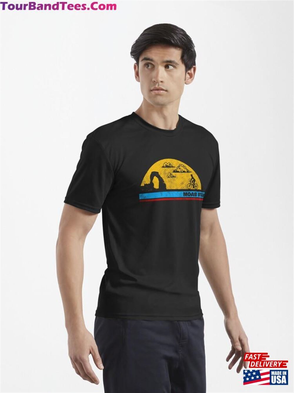 Moab Utah Retro Style Arches National Park Active T-Shirt Classic 29Uf106309 – Utopia Fashion