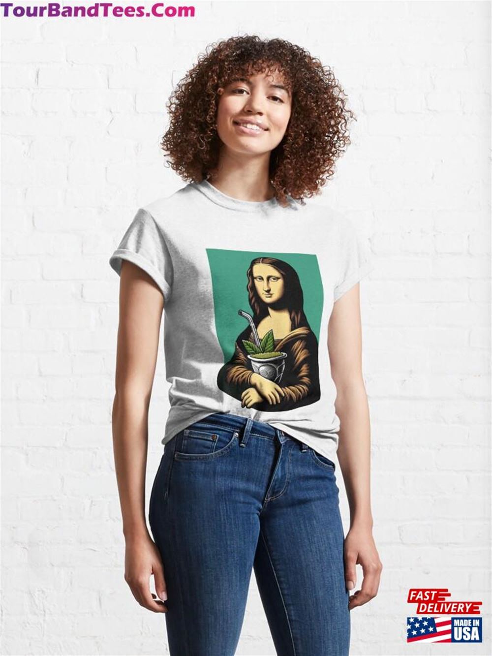 Mona Lisa With Yerba Mate Classic T-Shirt Unisex Sweatshirt 29Uf106825 – Utopia Fashion