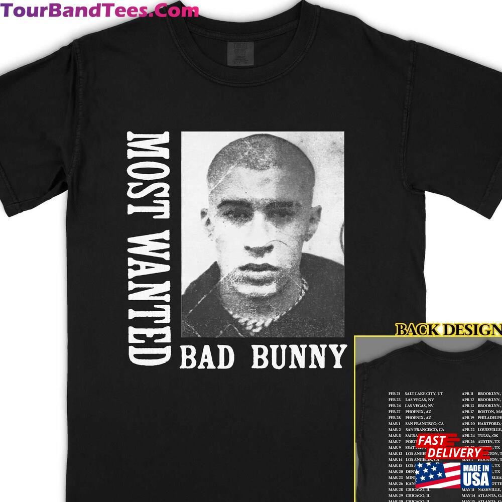 Most Wanted Double Sided Heavy Weight Tour Merch Bad Bunny Crop Top T-Shirt Classic Sweatshirt 29Uf107059 – Utopia Fashion