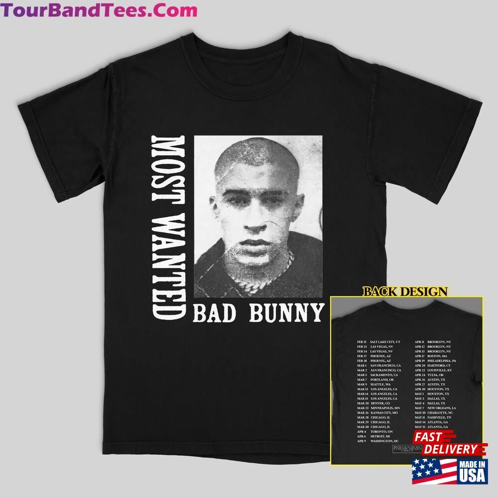 Most Wanted Double Sided Heavy Weight Tour Merch Bad Bunny Crop Top T-Shirt Classic Sweatshirt 29Uf107059 – Utopia Fashion