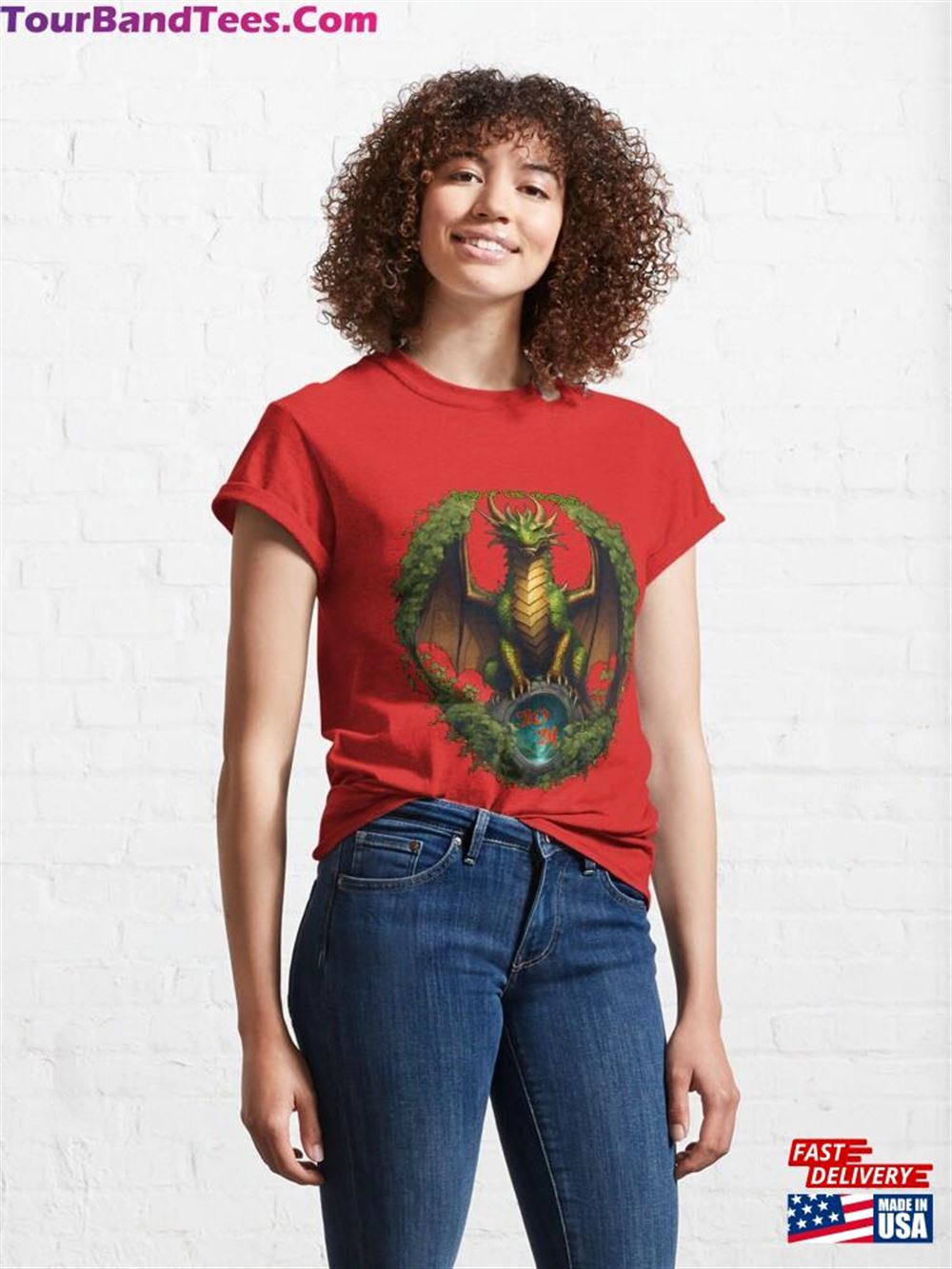 Mystical Dragon Prints Neon Elegance For The Year Classic T-Shirt Unisex 29Uf116353 – Utopia Fashion