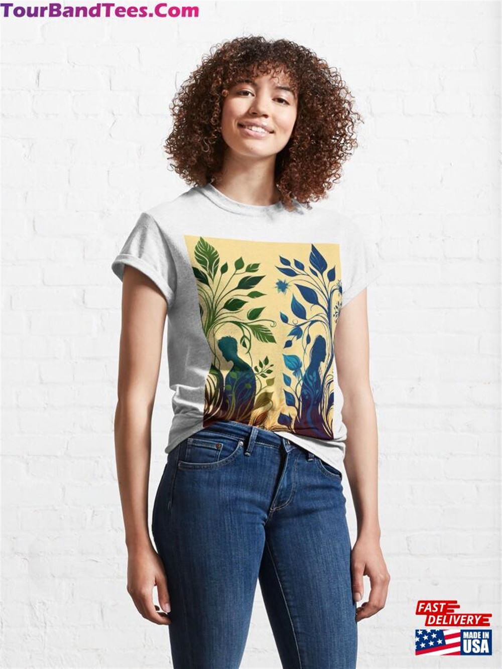 Nature’S Silhouette Harmonious Blending Of Human And Flora Classic T-Shirt Sweatshirt 29Uf106544 – Utopia Fashion