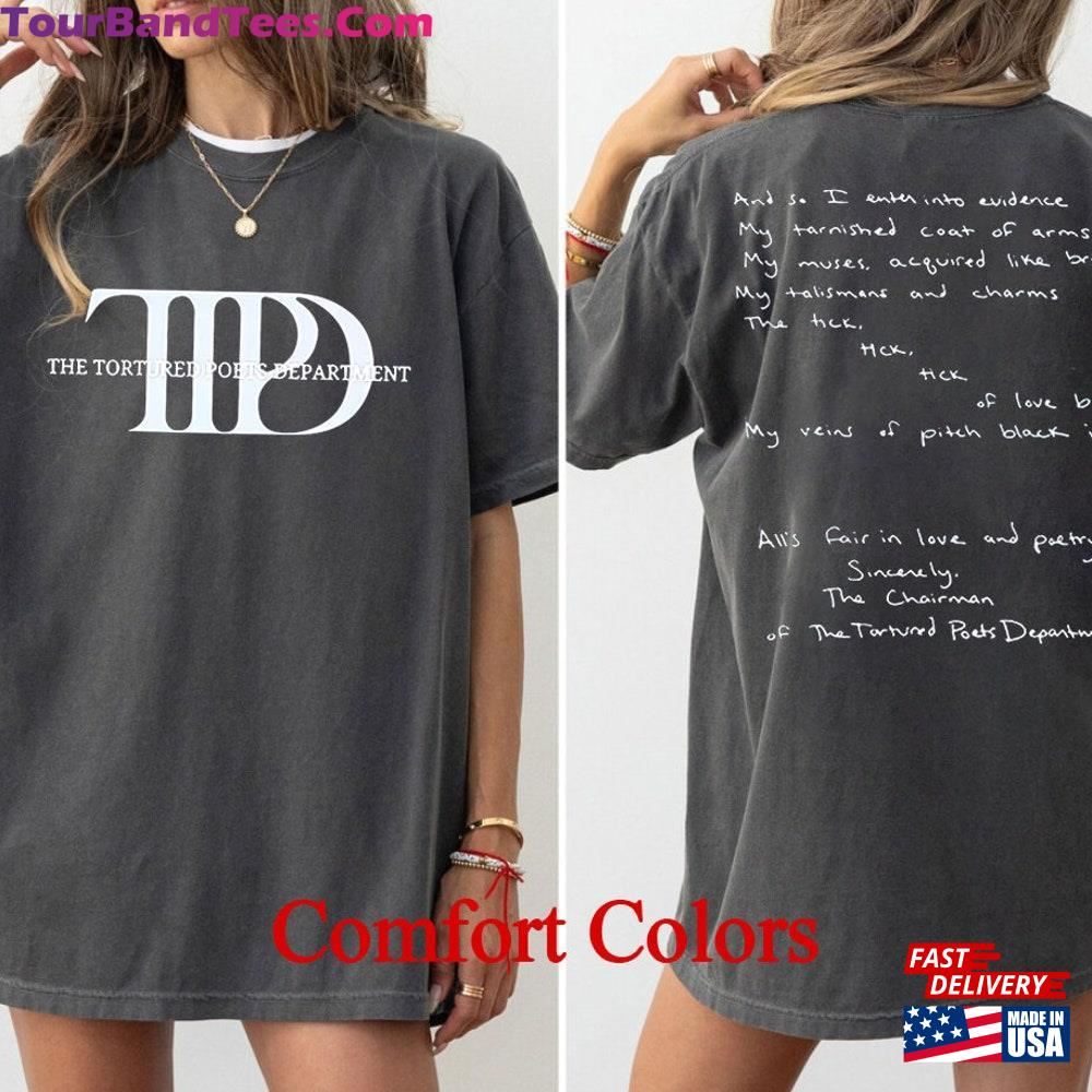 New Album Ttpd Text Vintage Shirt The Tortured Poets Retro Department T-Shirt Hoodie 29Uf117861 – Utopia Fashion