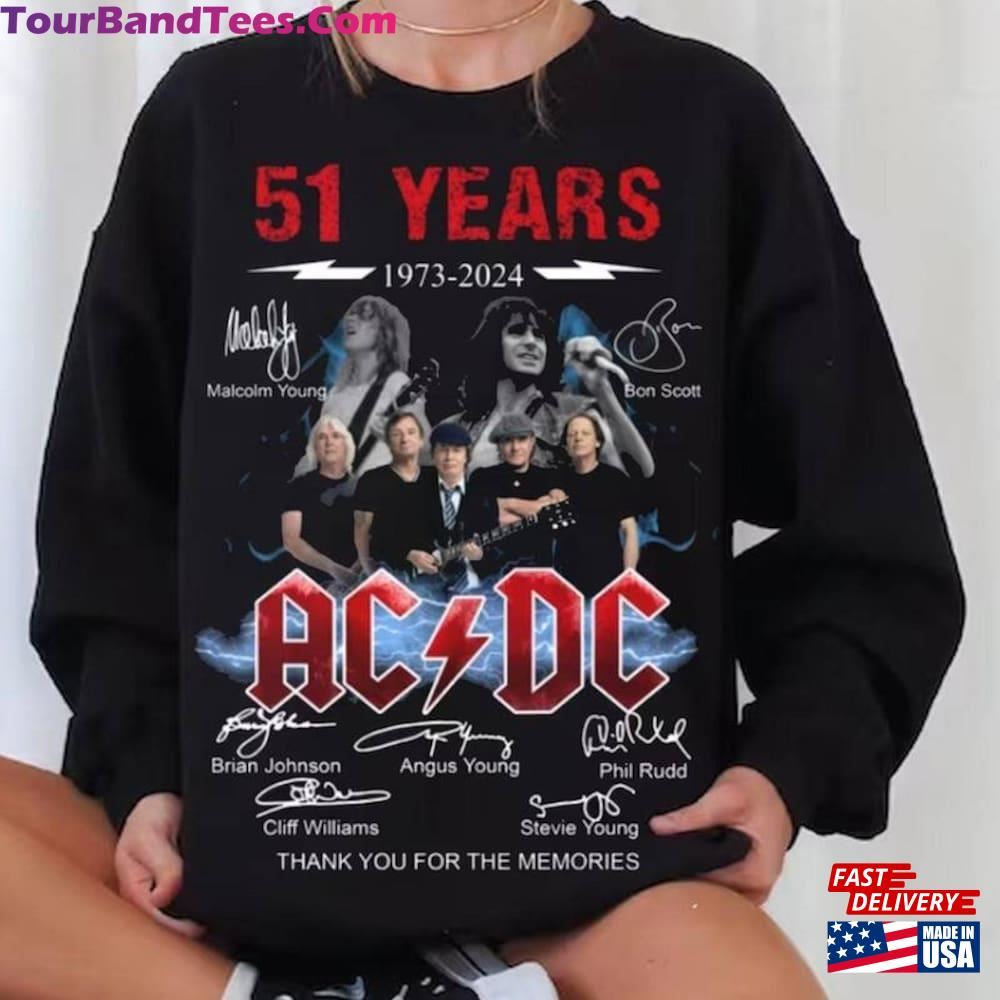 New Rare Acdc Band Shirt 51St Anniversary Thank You For The Memories Signatures Hoodie Unisex 29Uf117393 – Utopia Fashion