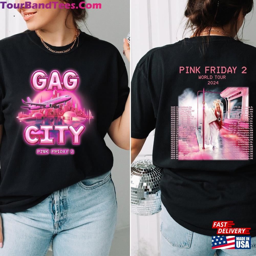 Nicki Minaj Shirt Pink Friday Tour Gag City Classic T-Shirt 29Uf115925 – Utopia Fashion