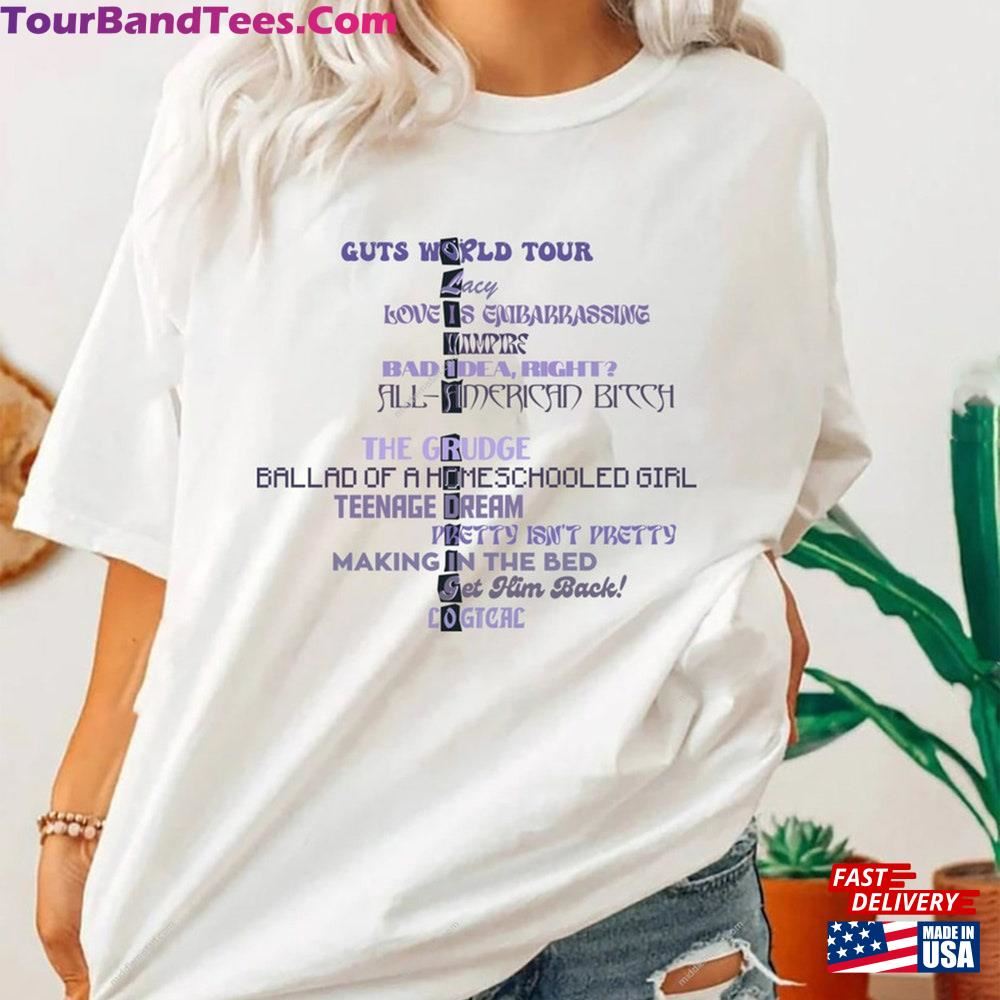 Olivia Rodrigo Guts World Tour Shirt Concert Sweatshirt Hoodie 29Uf096149 – Utopia Fashion