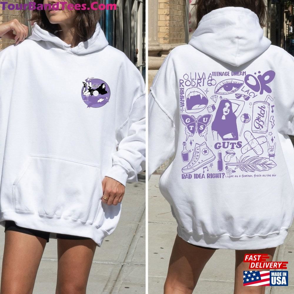 Olivia Rodrigo High Quality Guts Tour Music Back Print T Shirt Album Tracklist Tee Hoodie Sweatshirt 29Uf117138 – Utopia Fashion