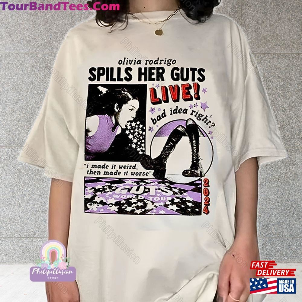 Olivia Rodrigo Spills Her Guts Shirt Tour The World Merch Unisex T-Shirt 29Uf117961 – Utopia Fashion