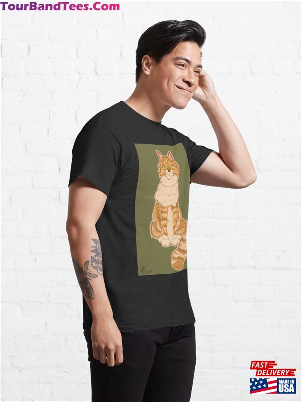 Orange Cat Classic T-Shirt Unisex 29Uf111862 – Utopia Fashion