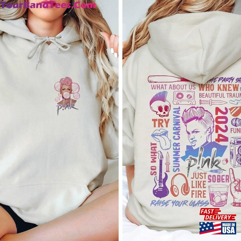 P!Nk Pink Singer Summer Carnival Tour Sided Shirt Concert Sweatshirt Music T-Shirt Hoodie 29Uf098018 – Utopia Fashion