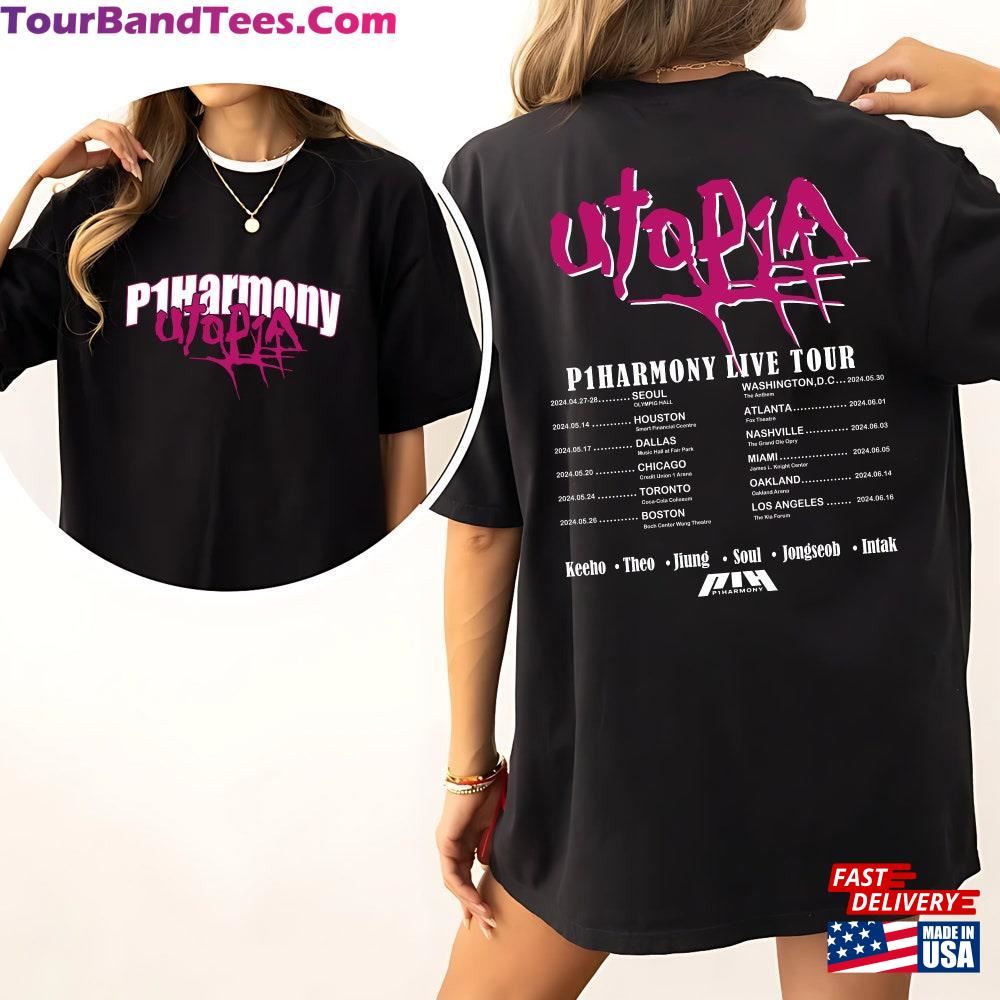 P1Harmony Utop1A Tour Shirt Hoodie T-Shirt Sweatshirt 29Uf096686 – Utopia Fashion