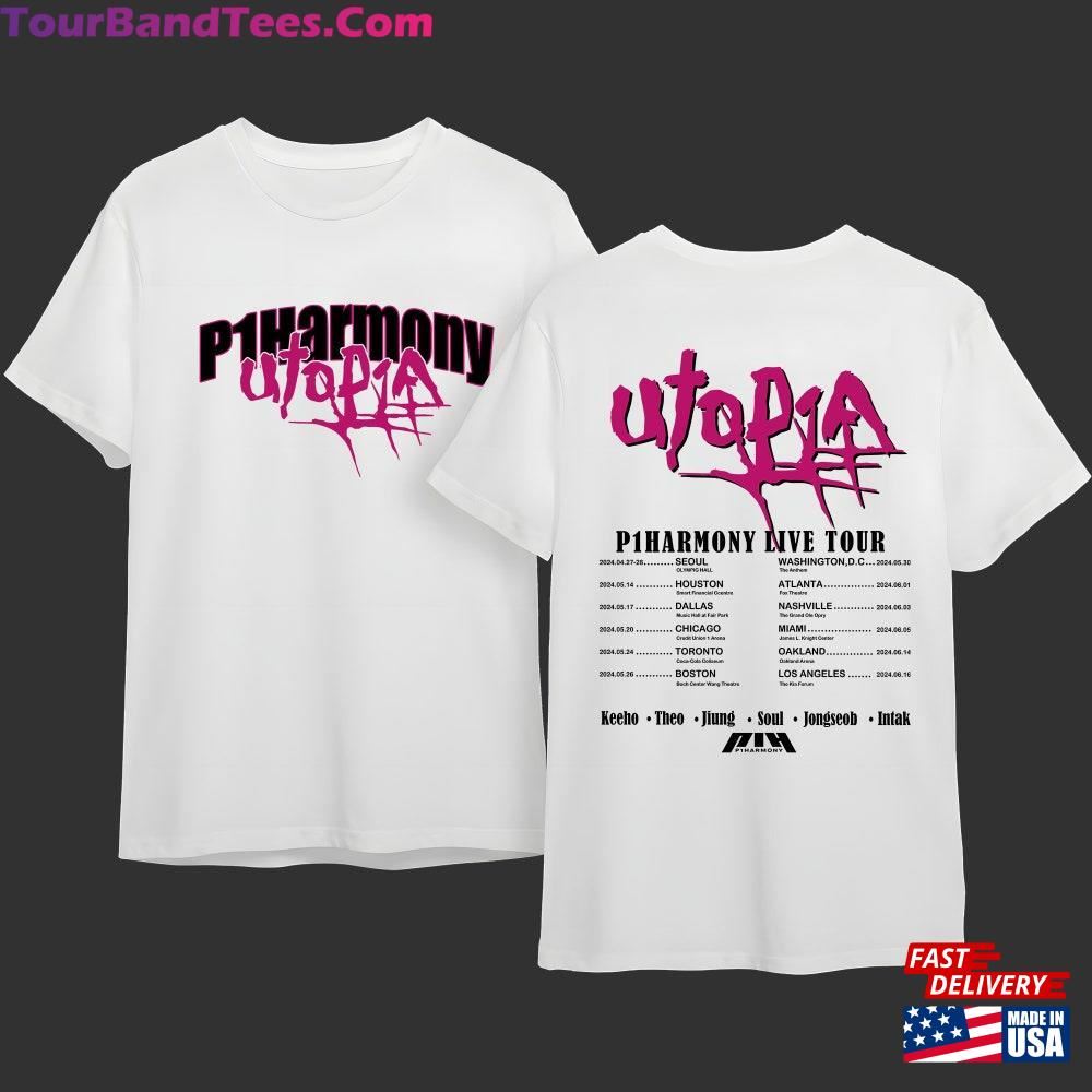 P1Harmony Utop1A Tour Shirt Hoodie T-Shirt Sweatshirt 29Uf096686 – Utopia Fashion