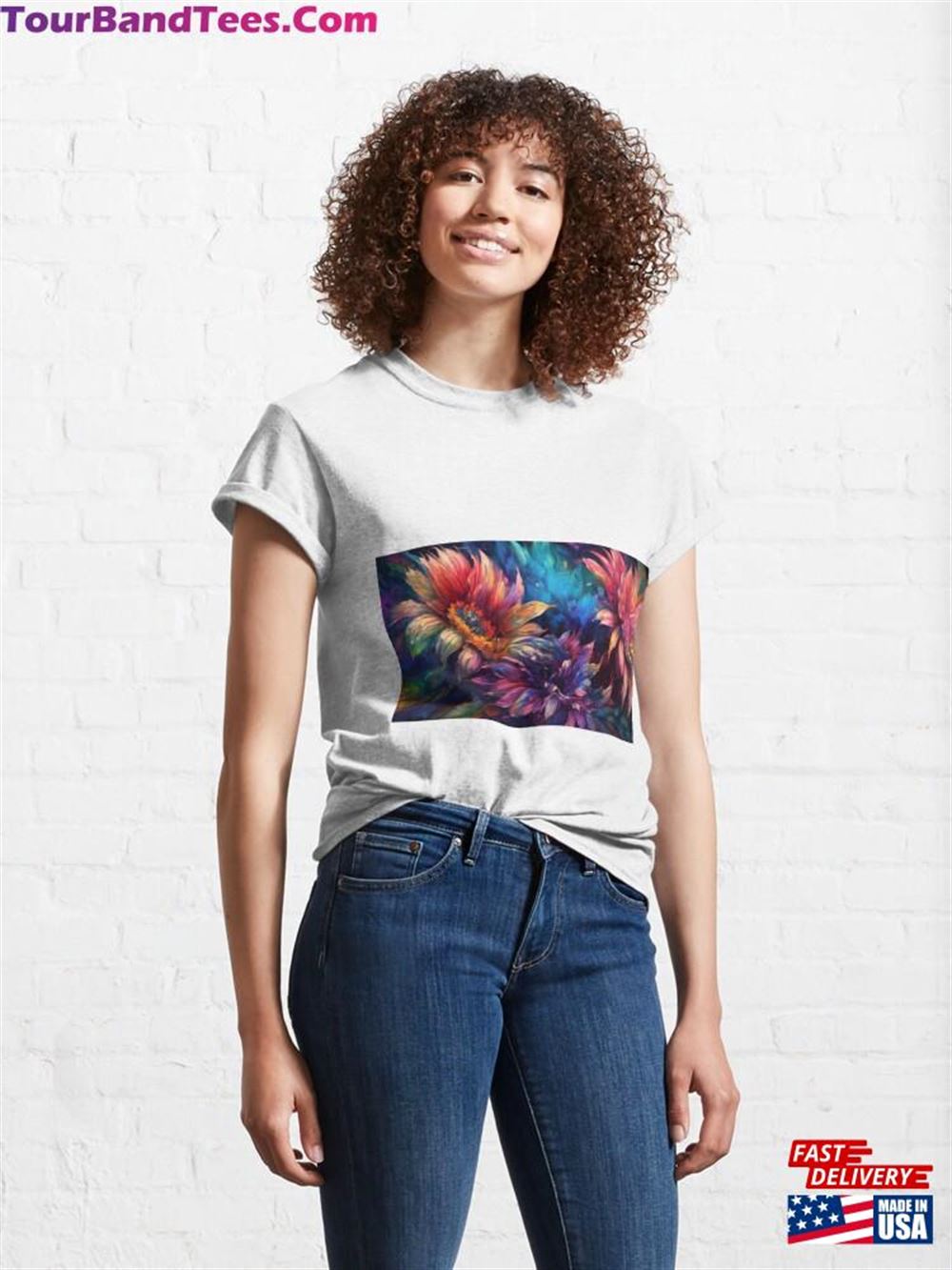 Painting Of Flowers Classic T-Shirt Sweatshirt Hoodie 29Uf111650 – Utopia Fashion