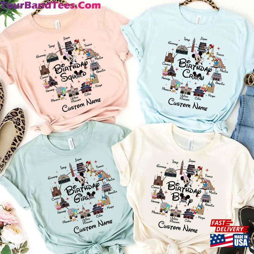 Personalized Mickey And Friends Epcot Birthday Shirts Disney Matching Shirt Boy Girl Squad Crew Hoodie Sweatshirt 29Uf092981 – Utopia Fashion