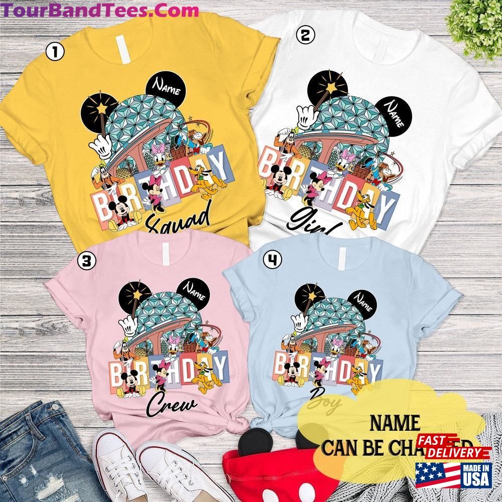 Personalized Mickey And Friends Epcot Birthday Shirts Matching Shirt Boy Girl Squad Crew Sweatshirt Hoodie 29Uf098052 – Utopia Fashion