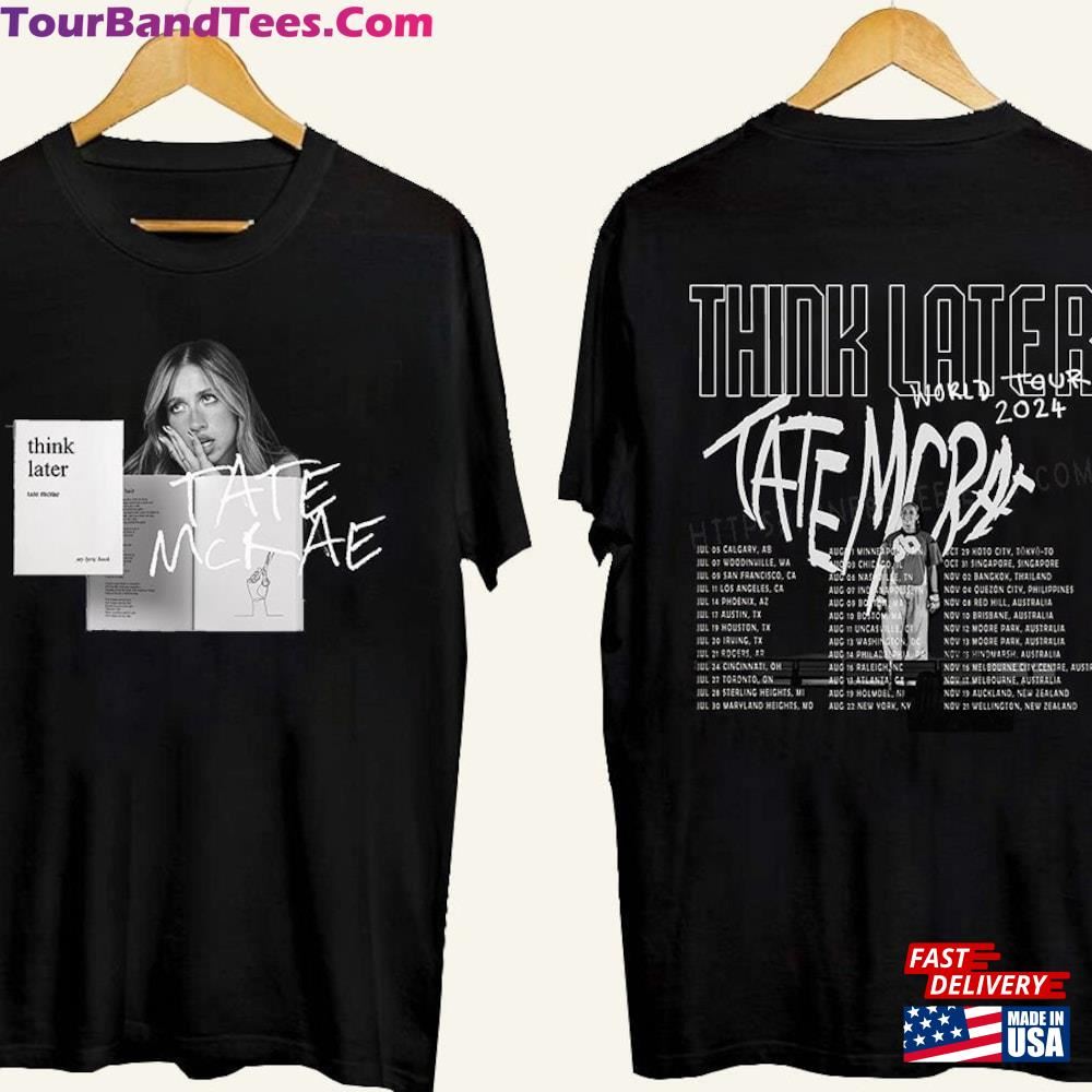 Personalized Tate Mcrae Graphic T-Shirt Think Later World Tour Hoodie 29Uf115918 – Utopia Fashion