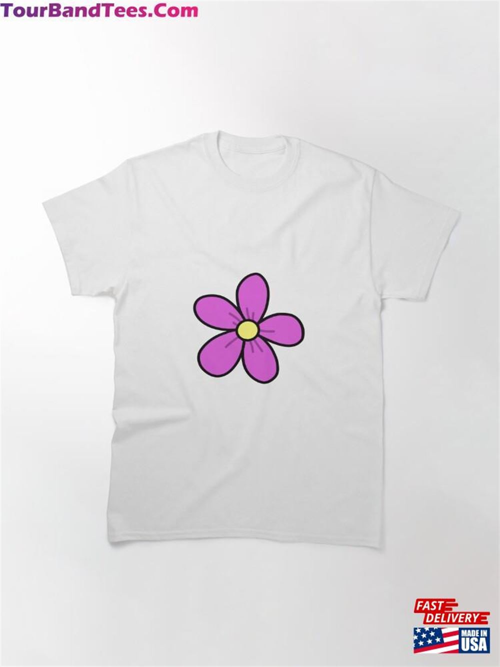 Pink Flower Classic T-Shirt Unisex 29Uf097744 – Utopia Fashion