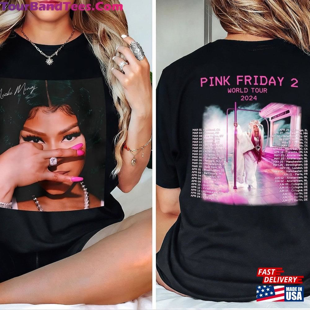 Pink Friday Airbrush Nicki Minaj Sided Shirt Tour Merch T-Shirt Classic 29Uf097939 – Utopia Fashion