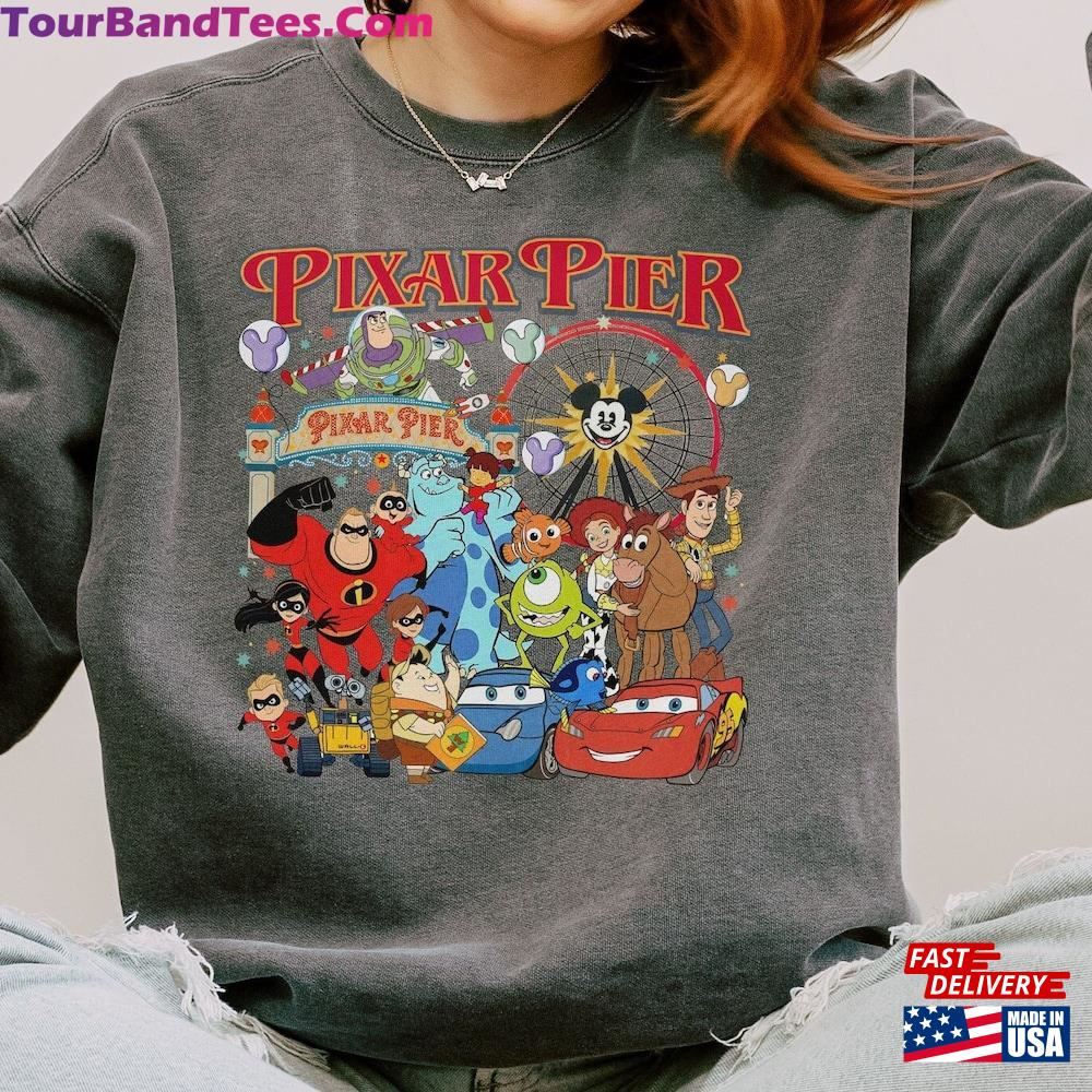 Pixar Pier Characters Comfort Colors Sweatshirt Disneyland Fest Sweater Tour Classic 29Uf097587 – Utopia Fashion