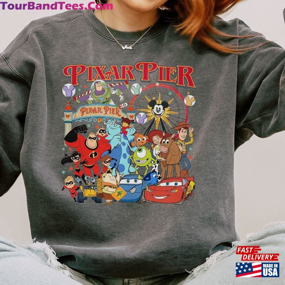 Pixar Pier Characters Comfort Colors Sweatshirt Disneyland Fest Sweater Tour Hoodie 29Uf097536 – Utopia Fashion