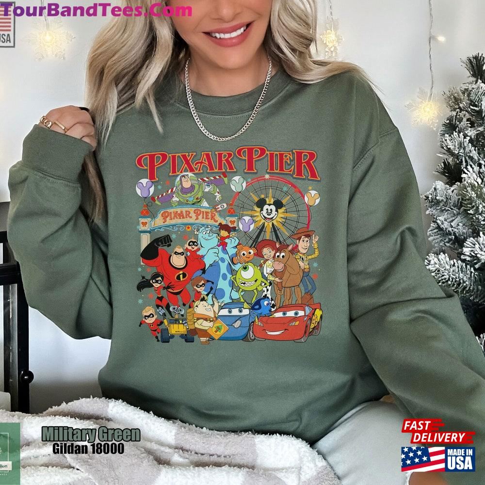 Pixar Pier Characters Comfort Colors Sweatshirt Disneyland Fest Sweater Tour Hoodie 29Uf097536 – Utopia Fashion