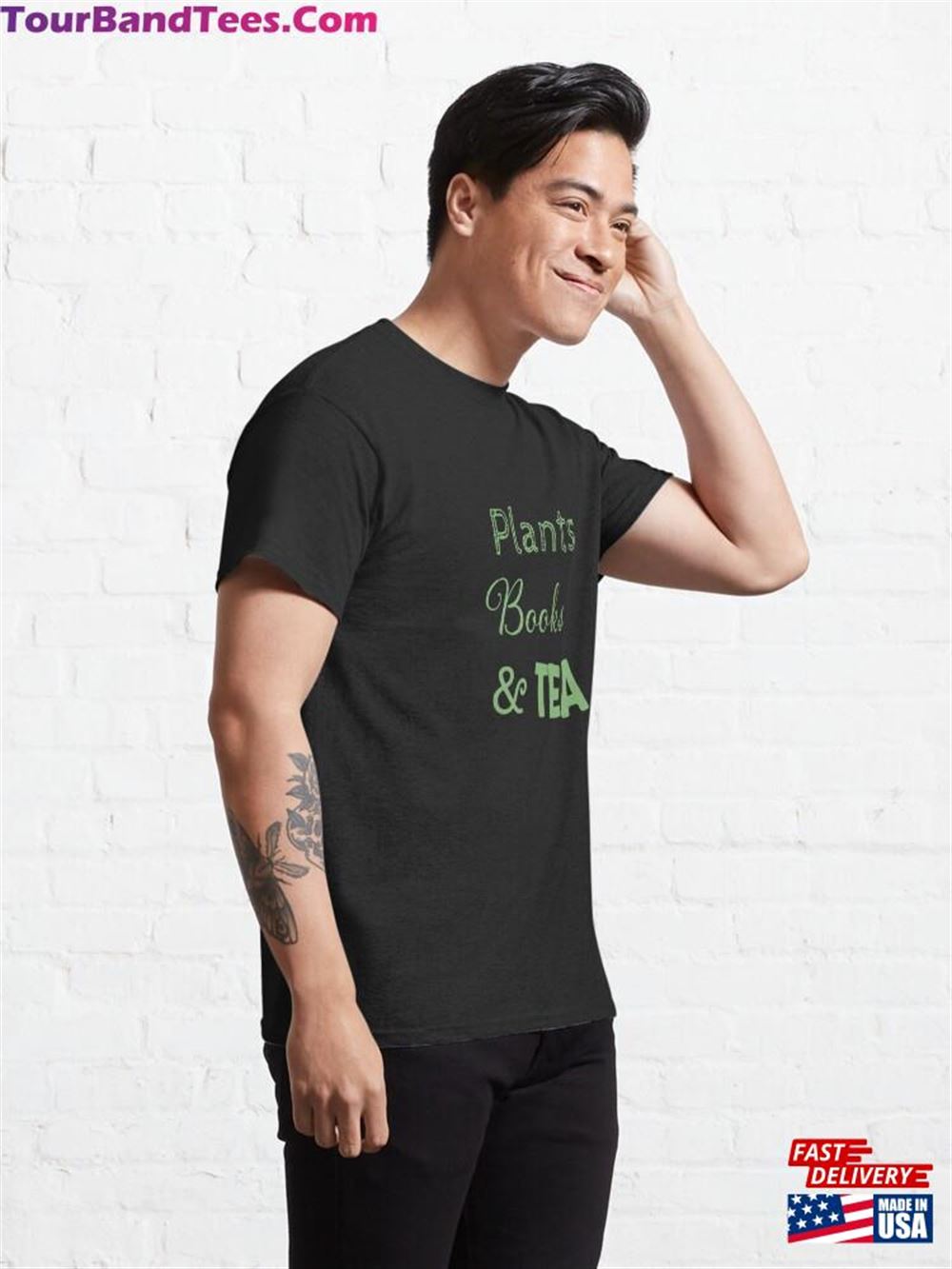 Plants Books And Tea Classic T-Shirt Unisex 29Uf092184 – Utopia Fashion