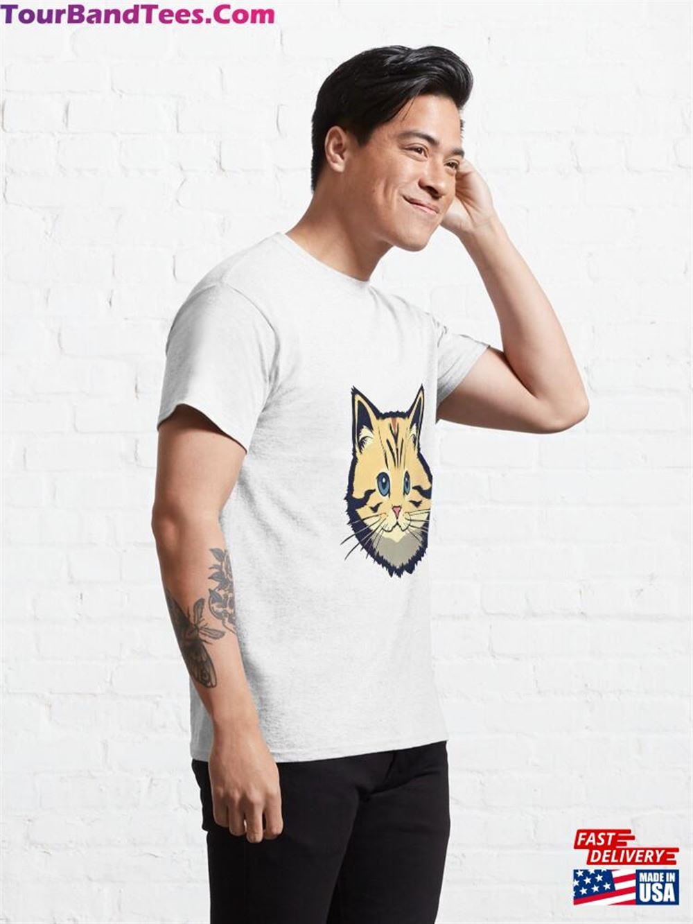 Portrait Of A Cat! Classic T-Shirt Unisex 29Uf097815 – Utopia Fashion