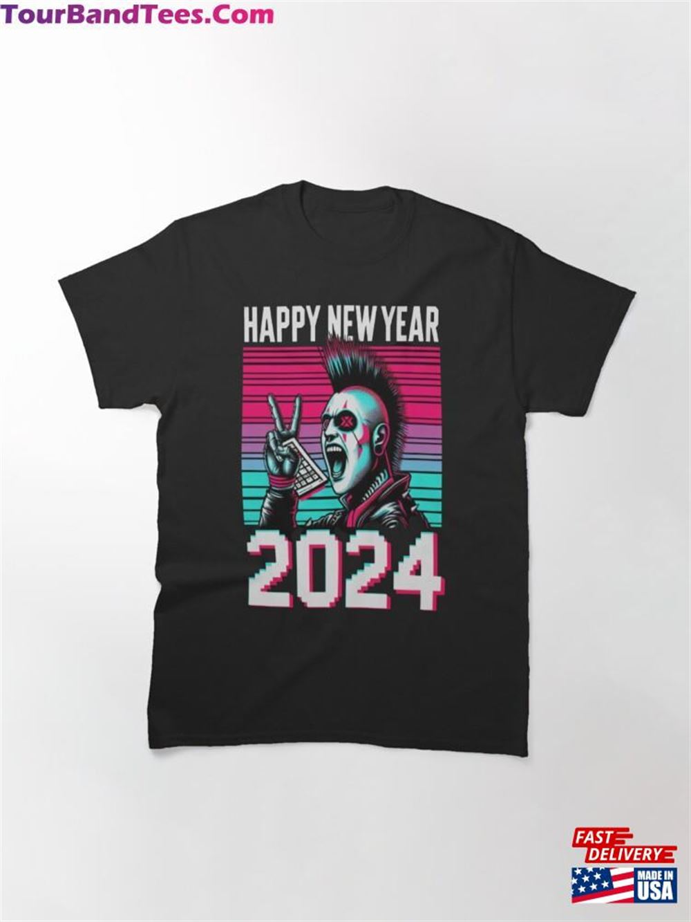 Punk Rock New Year With Peace Sign Classic T-Shirt Unisex 29Uf116112 – Utopia Fashion