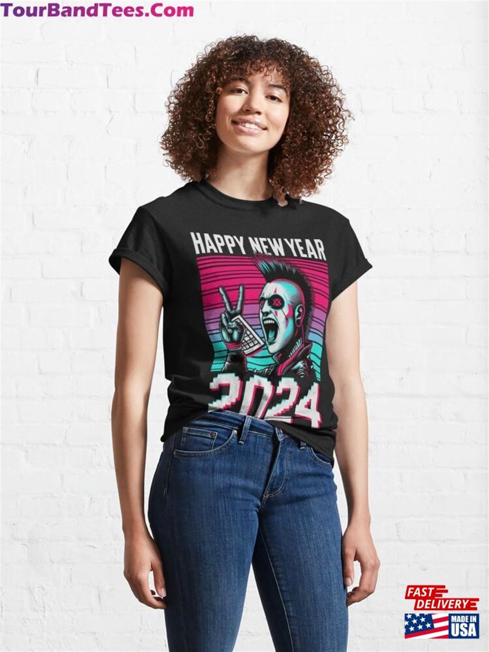 Punk Rock New Year With Peace Sign Classic T-Shirt Unisex 29Uf116112 – Utopia Fashion