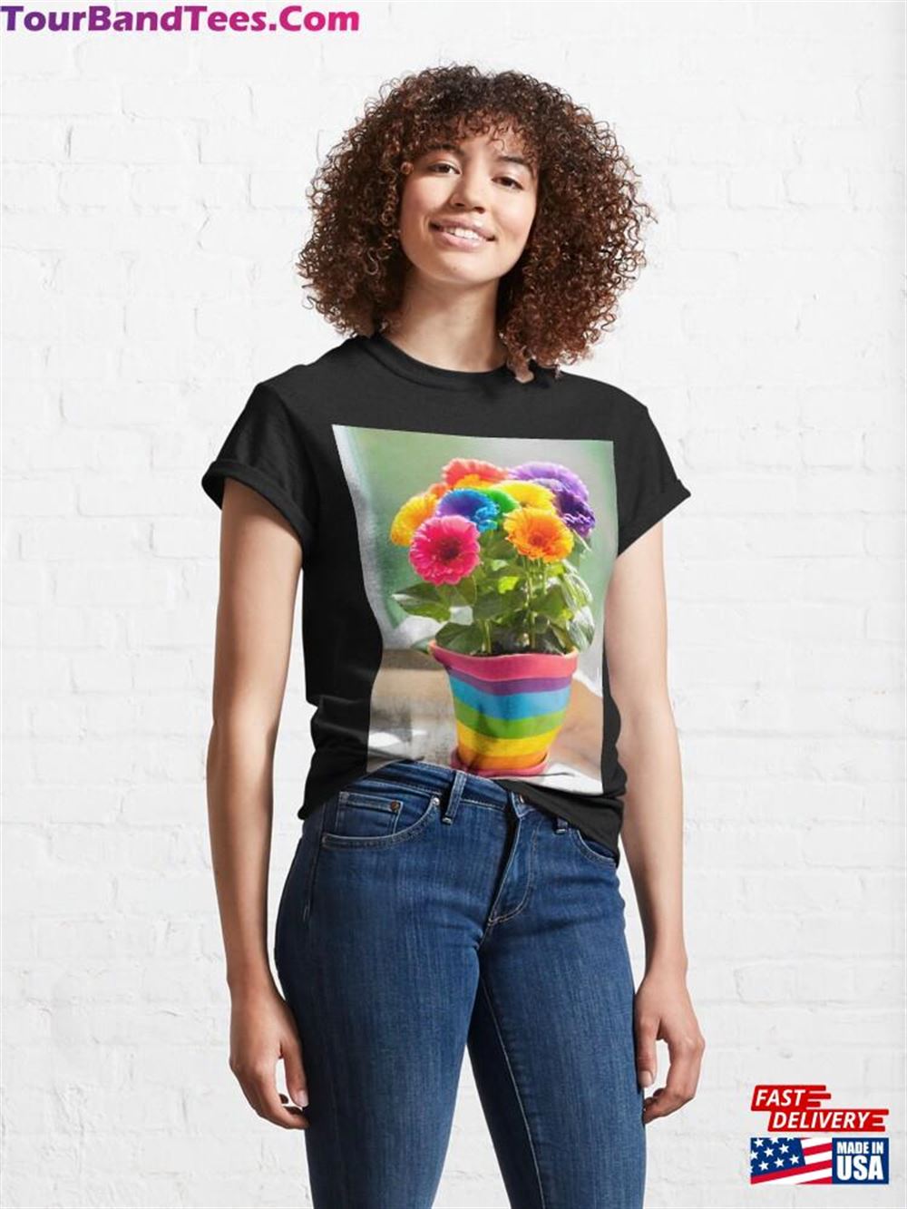 Rainbow Flower Pot Classic T-Shirt Hoodie 29Uf096716 – Utopia Fashion