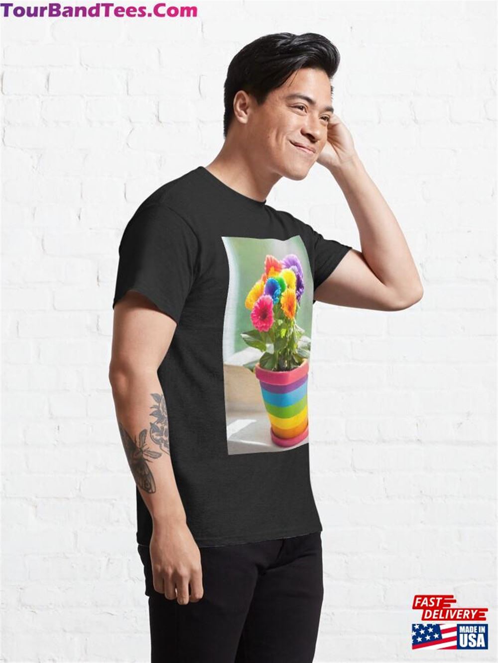 Rainbow Flower Pot Classic T-Shirt Hoodie 29Uf096716 – Utopia Fashion