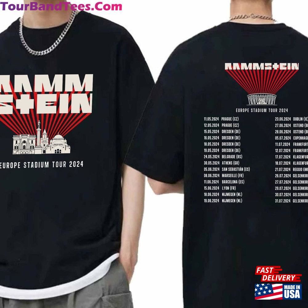 Ramms+Ein Europe Stadium Tour Shirt Rammstein Concert Rock Band Sweatshirt T-Shirt 29Uf096045 – Utopia Fashion