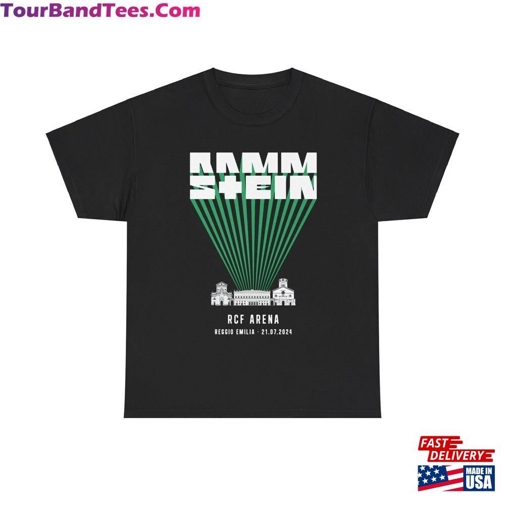 Ramms+Ein Silkscreen Europe Stadium Tour Reggio Emilia Unisex Heavy Cotton Tee T-Shirt 29Uf096581 – Utopia Fashion