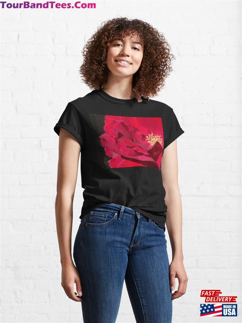 Red Rose Classic T-Shirt Unisex 29Uf092159 – Utopia Fashion