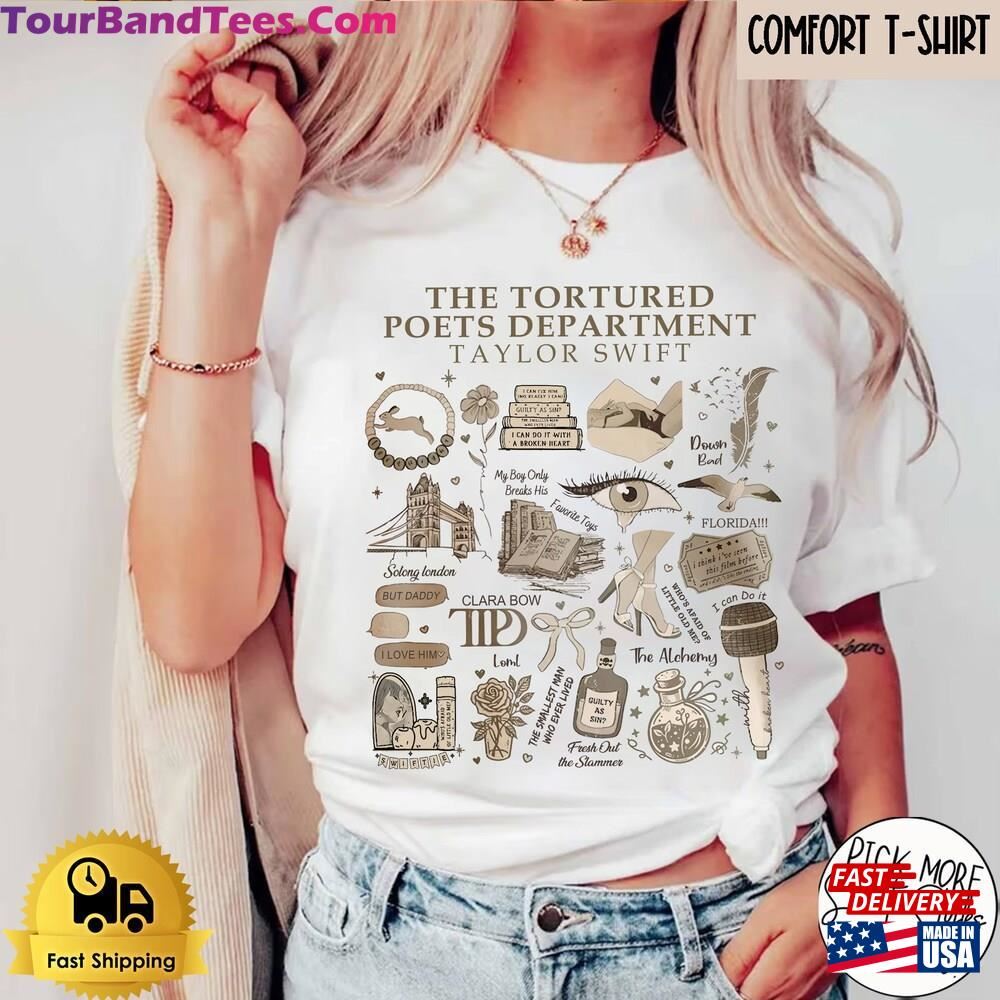 Retro The Tortured Poet Department Tracklist Shirt Taylr Ttpd T-Shirt Swifte New Album Classic 29Uf116598 – Utopia Fashion