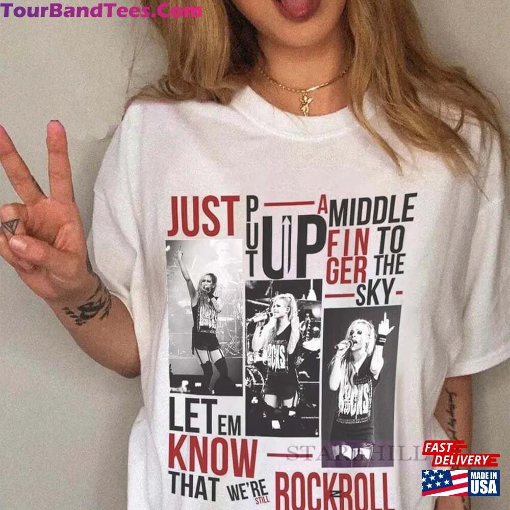 Rock And Roll Avril Lavigne T-Shirt Music Fan Shirt Retro Pop Punk Tee Hoodie 29Uf098165 – Utopia Fashion