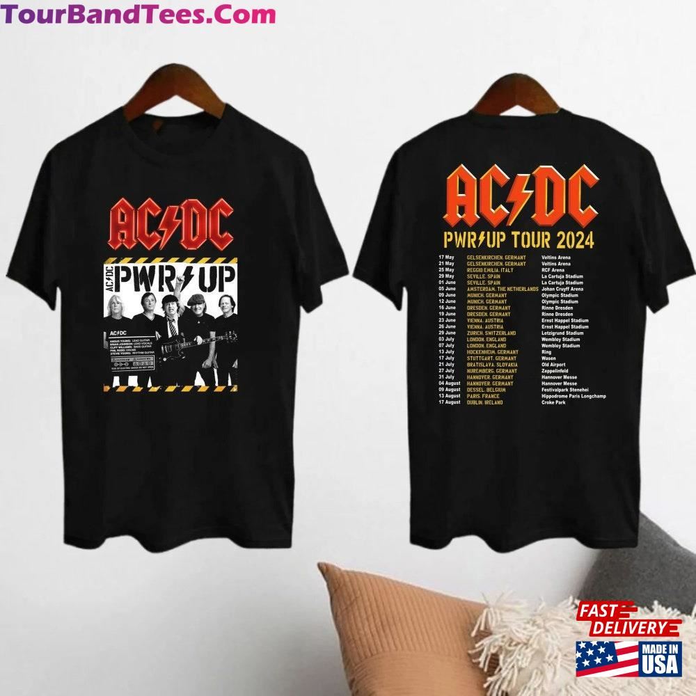 Rock Band Acdc Tour Shirt Pwr Up World Fan T-Shirt Classic 29Uf117078 – Utopia Fashion