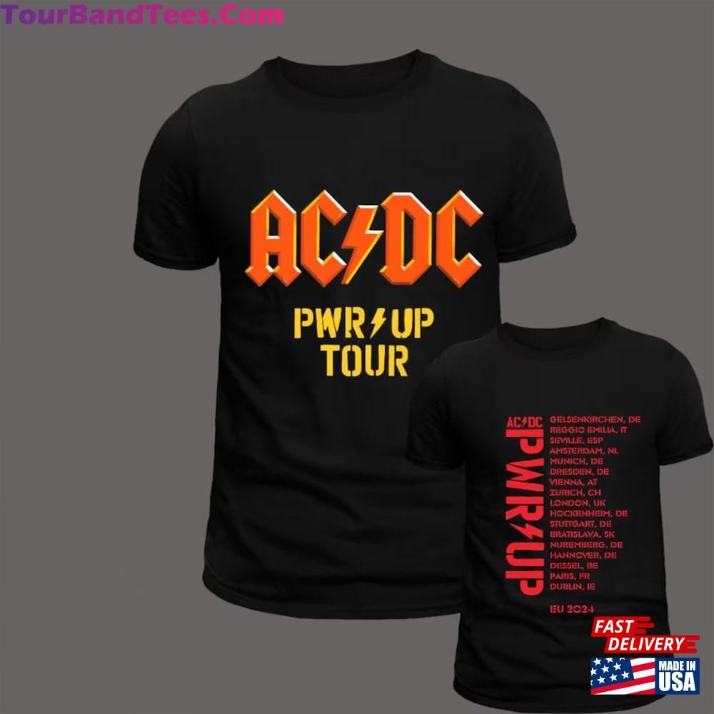 Rock Tour T-Shirt Europe Power Up Limited Edition Concert Merchandise Black Unisex 29Uf112424 – Utopia Fashion