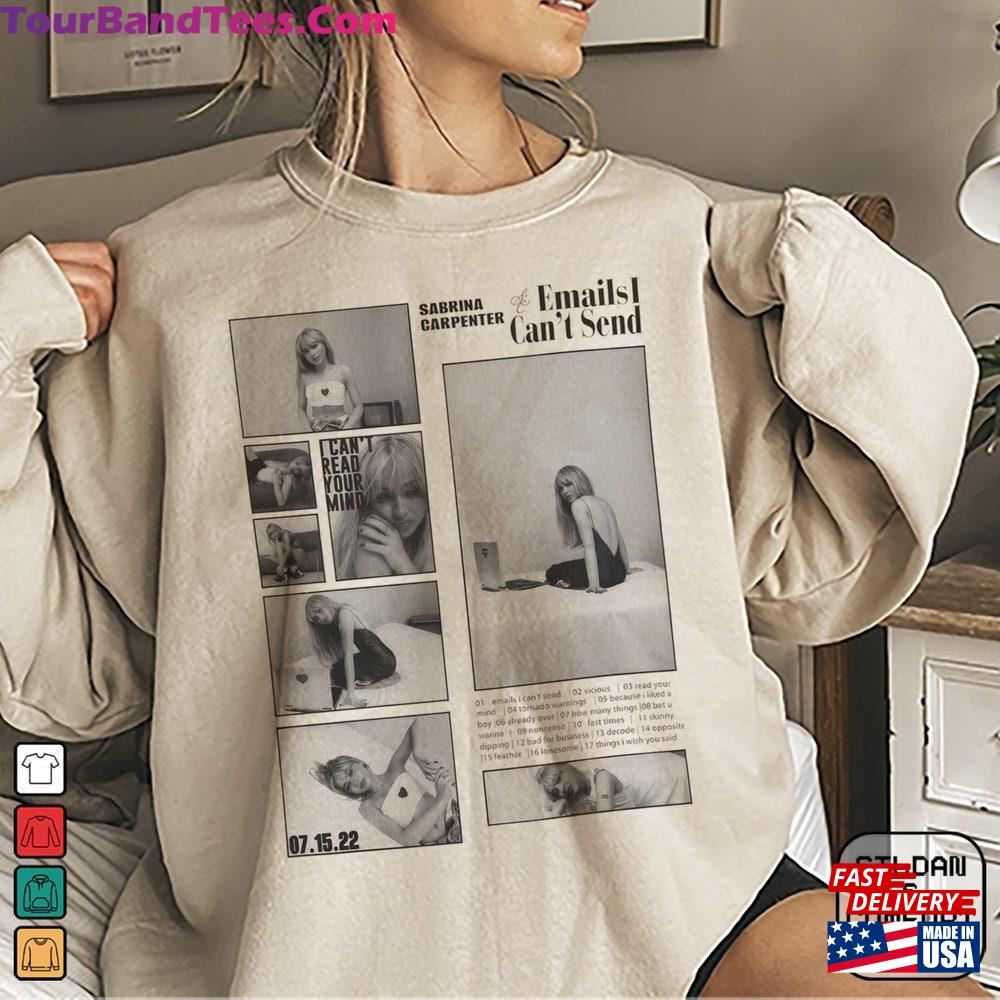 Sab Rina Emails I Can T Send Tour Shirt Concert Graphic Sweatshirt T-Shirt 29Uf116590 – Utopia Fashion