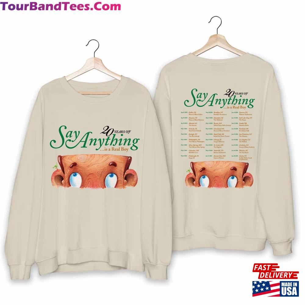 Say Anything Tour Shirt Is A Real Boy 20Th Anniversary Band Fan Hoodie Classic 29Uf106378 – Utopia Fashion