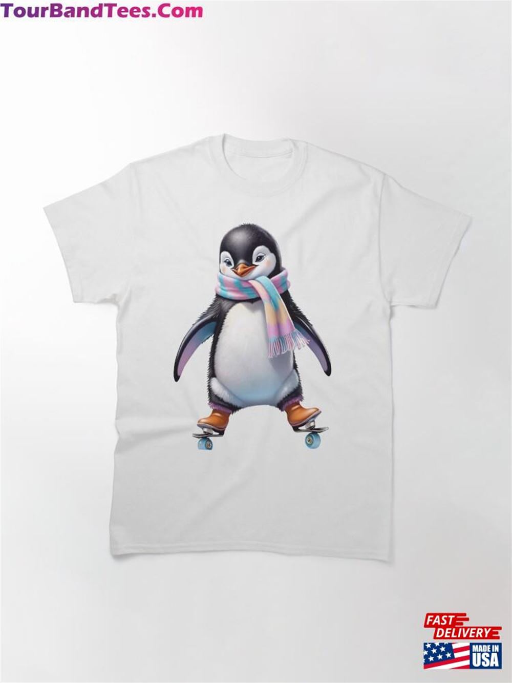 Skating Penguin Elegance On Ice Classic T-Shirt Unisex 29Uf115896 – Utopia Fashion