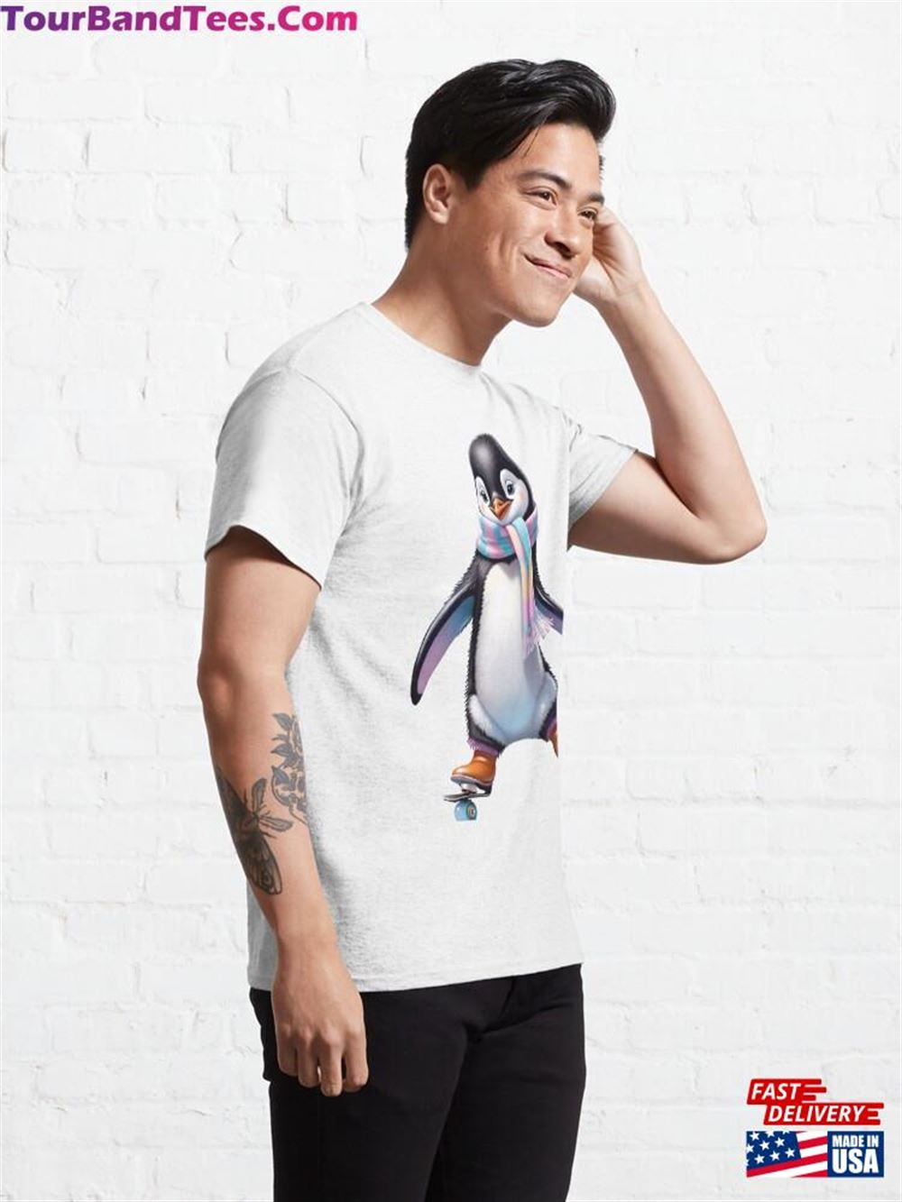 Skating Penguin Elegance On Ice Classic T-Shirt Unisex 29Uf115896 – Utopia Fashion