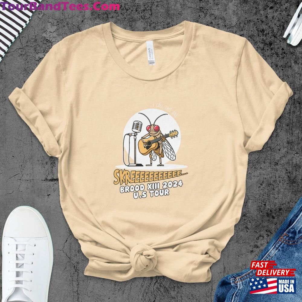 Skreeeeeeeeeee Brood Xiii U S Tour Insect Band Graphic T-Shirt Humorous Cicada Rock Concert Tee Hoodie 29Uf102470 – Utopia Fashion