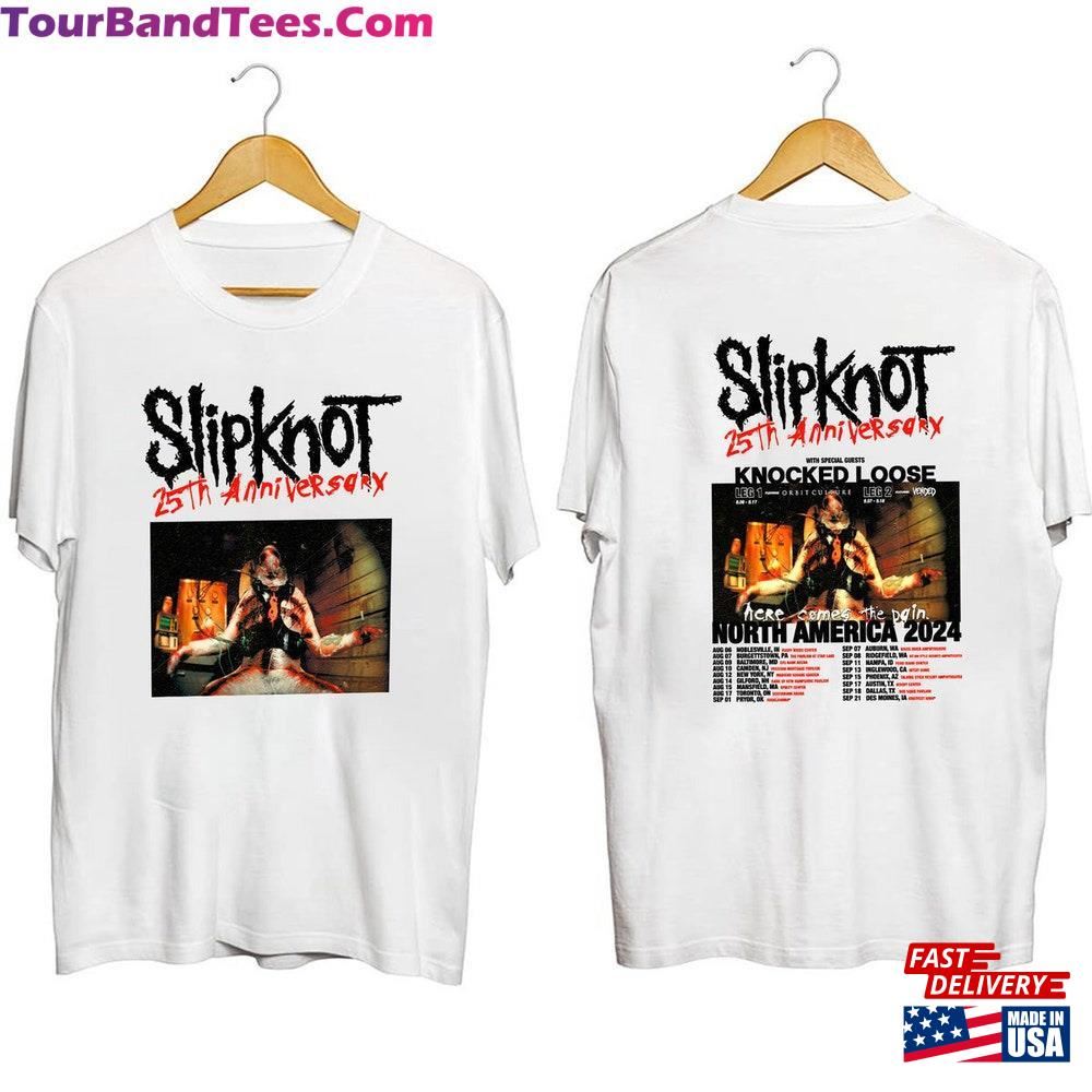 Slipknot Here Comes The Pain 25Th Anniversary Tour Shirt Concert Tee Band Fan Hoodie T-Shirt 29Uf116946 – Utopia Fashion