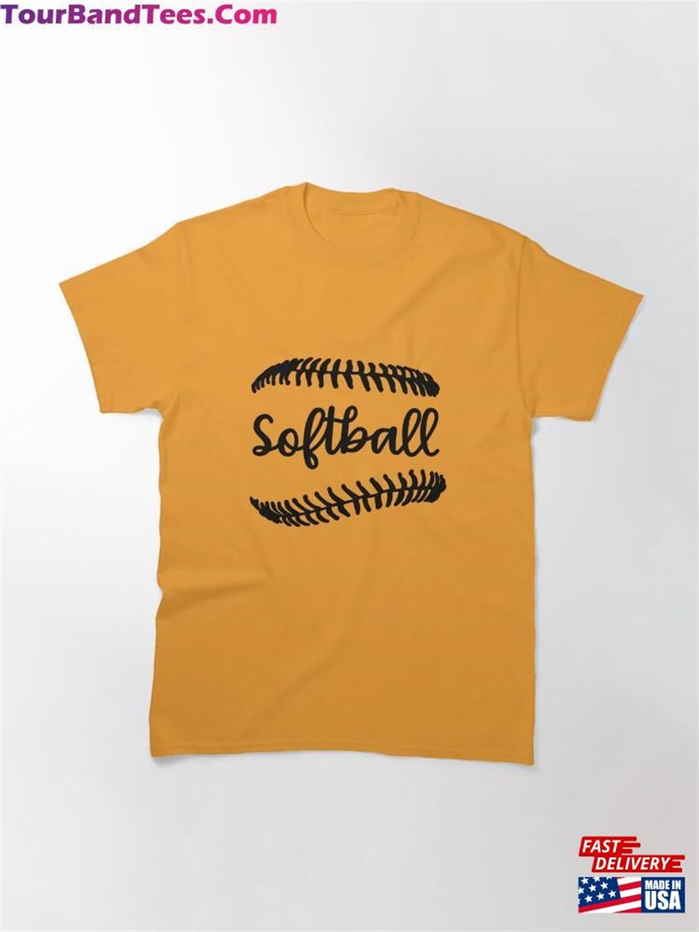 Softball Word Art And Laces Graphic Classic T-Shirt Unisex 29Uf115606 – Utopia Fashion