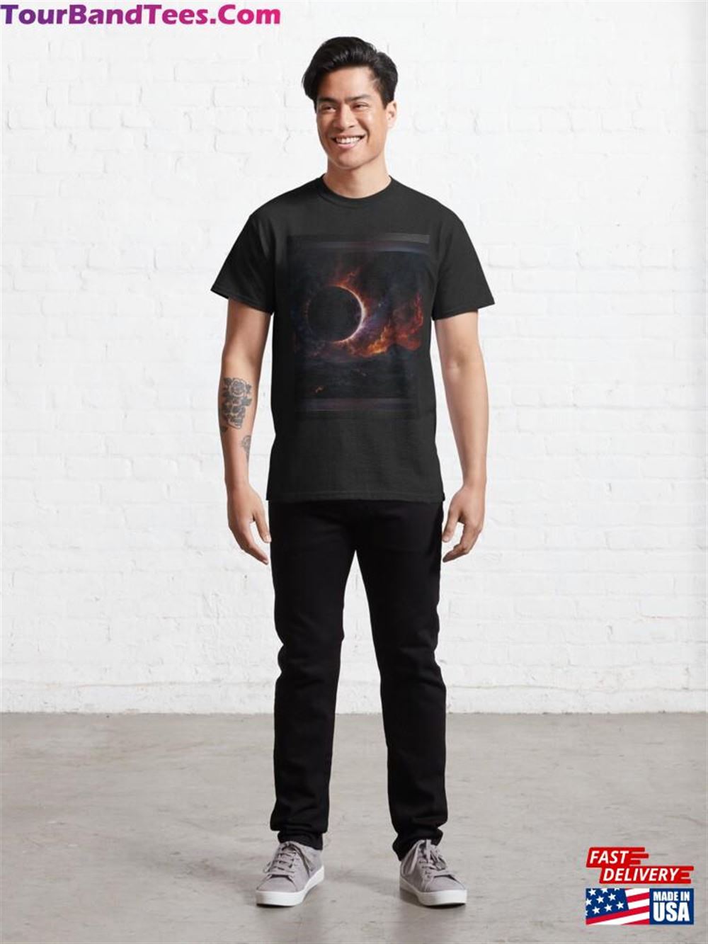 Solar Eclipse Cosmic Art Masterpiece That Transcends Boundaries Mesmerizing Ai Concept By Xzendor7 Classic T-Shirt Hoodie Sweatshirt 29Uf116443 – Utopia Fashion