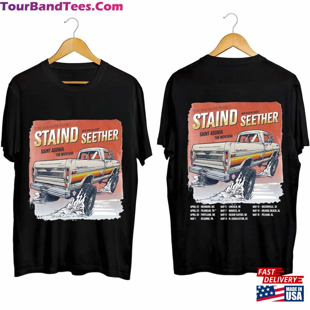 Staind Tailgate Tour Shirt Band Fan Concert T-Shirt Classic 29Uf116137 – Utopia Fashion