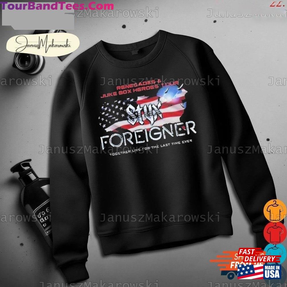 Styx And Foreigner Tour Shirt Band T-Shirt Summer Unisex Hoodie 29Uf116920 – Utopia Fashion